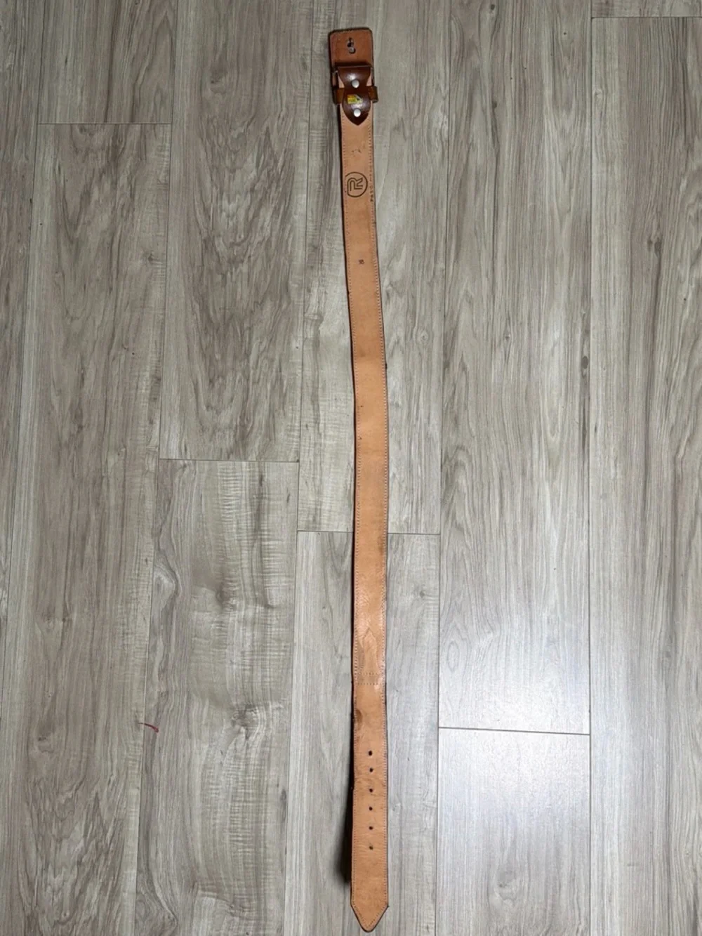 Handcrafted Brown Leather and Pink Woven Belt